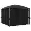 vidaXL Gazebo with Curtains 118.1x118.1x104.3" Anthracite
