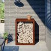 vidaXL Firewood Rack 23.6x15.7x31.5" Weathering Steel