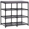 vidaXL Cabinet Shelf Grey Steel and Fabric Medium Cabinet Shelf