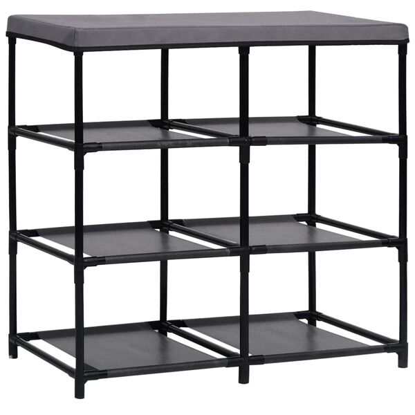 vidaXL Cabinet Shelf Grey Steel and Fabric Medium Cabinet Shelf