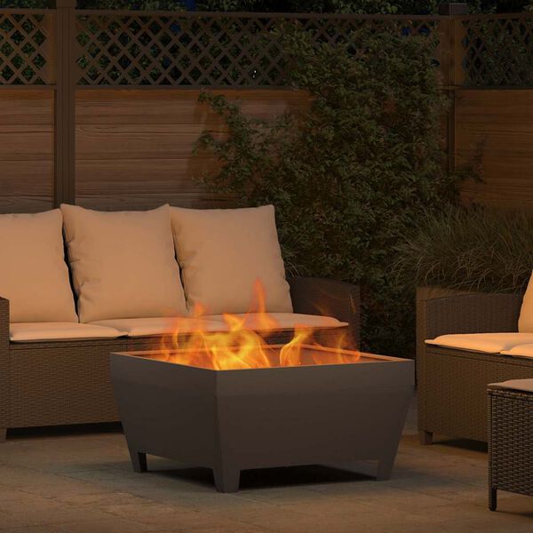 vidaXL Fire Pit Black 31.50 x 31.50 x 16.93 in Steel