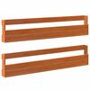 vidaXL Wall-mounted Shoe Rack Set of 2 Wax Brown Solid pine wood Medium