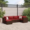 vidaXL Patio Lounge Set Brown, Cinnamon Red