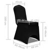 vidaXL Chair Cover Set of 4 Black 90% Polyester, 10% Spandex