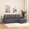 vidaXL 3-seater Sofa With Footstool Grey