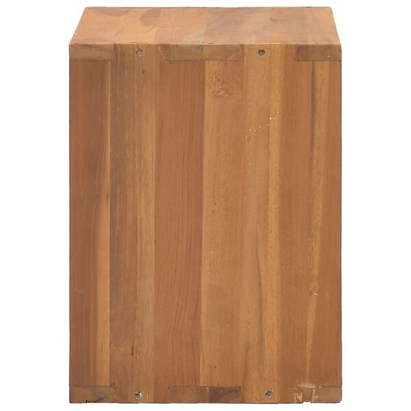 vidaXL Bedside Cabinet Warm Natural Wood Solid Teak Wood Bedside Cabinet