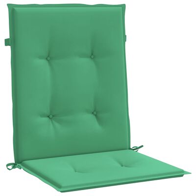 vidaXL Garden Lowback Chair Cushions 4 pcs Green 39.4"x19.7"x1.2" Oxford Fabric