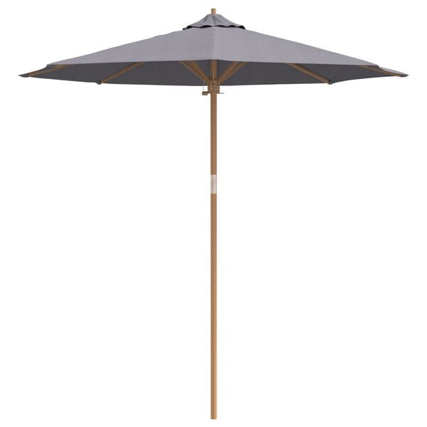 vidaXL Garden Parasol Dark gray 240 x 240 x 260 cm bamboo