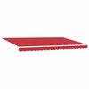 vidaXL Retractable Awning Red 196.85" x 118.11" Fabric and Metal