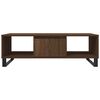 vidaXL Coffee Table Brown Oak Engineered Wood, Iron 41 in Coffee Table