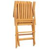 vidaXL Folding Garden Chair Set of 8 Teak Solid teak wood Standard