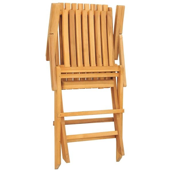 vidaXL Folding Garden Chair Set of 8 Teak Solid teak wood Standard