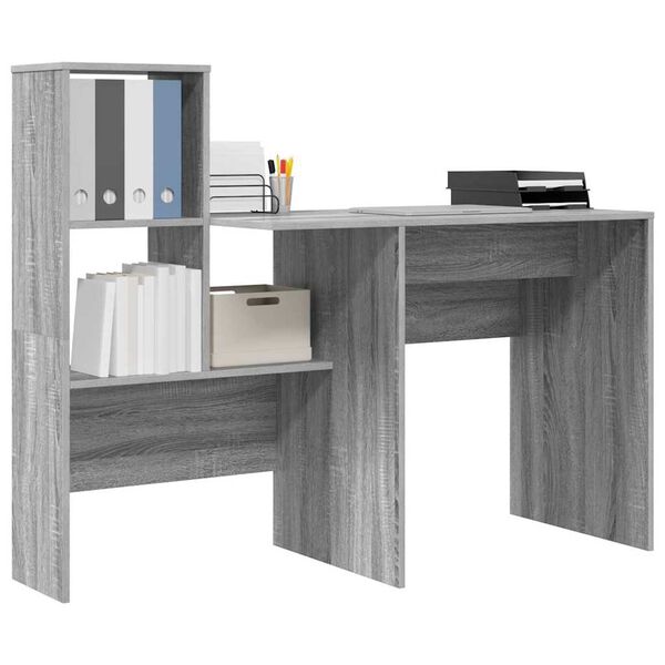 vidaXL Desk Grey Sonoma 51.77 x 19.69 x 41.93 in Engineered Wood
