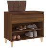 vidaXL Shoe Cabinet Brown oak Engineered wood, solid eucalyptus wood