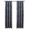 vidaXL Blackout Curtains with Rings 2 pcs Anthracite 54"x84" Velvet