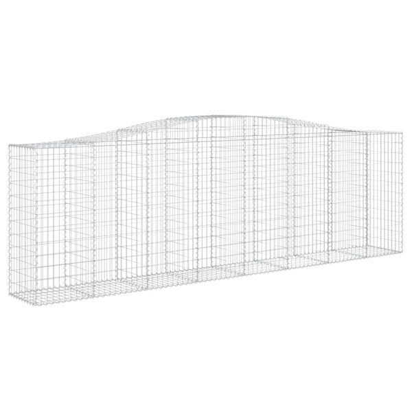 vidaXL Gabion Basket Set of 25 Silver Galvanized Iron Large Durable