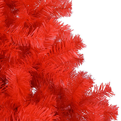 vidaXL Artificial Christmas Tree with Stand Red 8 ft PVC