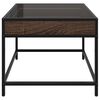 vidaXL Coffee Table Brown oak Engineered wood, glass, metal Medium