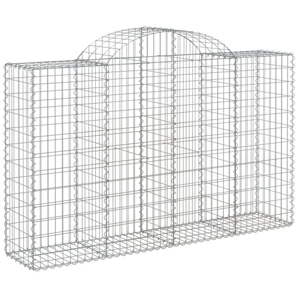 vidaXL Gabion Basket Set of 13 Silver Galvanized iron Extra Large