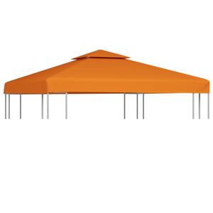 vidaXL Gazebo Canopy Orange Polyester with PVC Coating 10ft x 10ft