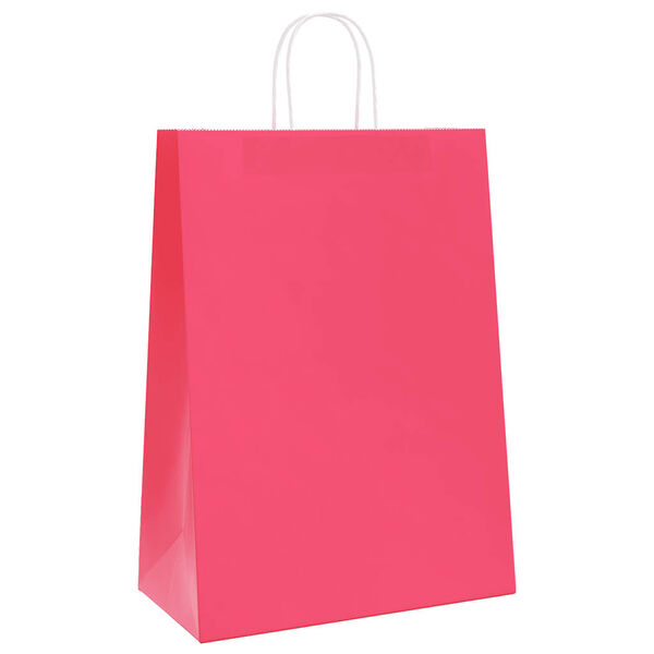 vidaXL Paper Bags 50 pcs with Handles Pink 32x17x44 cm