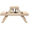 vidaXL Picnic Table Pine Solid pine wood Medium Picnic Table