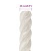 vidaXL Work Rope White 0.94 " 328.1 ' Polypropylene