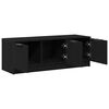 vidaXL TV Cabinet Black Oak 40.16 x 13.78 x 14.37 in Engineered Wood