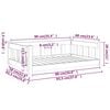 vidaXL Dog Bed White Solid Pine Wood 37.6x25.8x11.0 in Durable Dog Bed