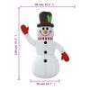 vidaXL Inflatable Snowman Multicolor Oxford Fabric with PU Coating Medium