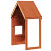 vidaXL Kids Bed Roof Wax Brown Solid Pine Wood Standard