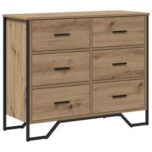 vidaXL Chest of Drawers with Drawer artisan oak 91 x 35.5 x 74.5 cm