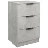 vidaXL Bedside Cabinet Set of 2 Concrete grey Engineered wood Standard