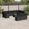 vidaXL Garden Sofa Set Black