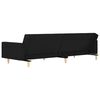 vidaXL Sofa Bed Black 100% polyester, wood, plastic, foam Large