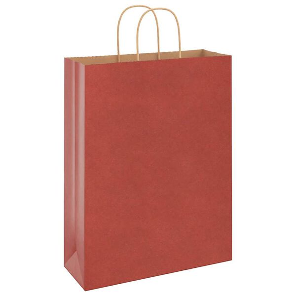 vidaXL Paper Bags 50 pcs with Handles Red 32x12x42 cm