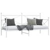 vidaXL Daybed With Trundle White Steel Single bed size
