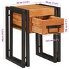 vidaXL End Table 11.81 x 11.81 x 15.75 in Solid Acacia Wood