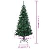 vidaXL Christmas Tree Green with Iridescent Tips PVC, Steel Large