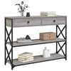 vidaXL Console Table Grey Sonoma Engineered wood 39.4 x 11.0 x 29.5 in