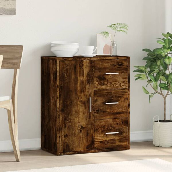vidaXL Sideboard Smoked oak Engineered wood Medium Sideboard