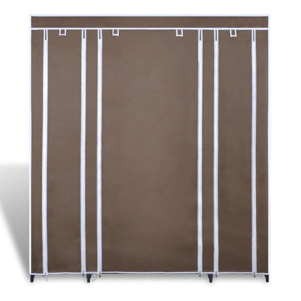 vidaXL Cabinet Brown Non-woven fabric, Iron Medium Collapsible