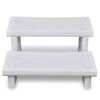 vidaXL Spa Step White Plastic Medium Reversible Spa Steps