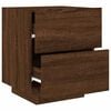 vidaXL Bedside Cabinet Brown Oak Engineered Wood Medium Bedside Cabinet