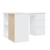 vidaXL Corner Desk White Engineered Wood Large Corner Desk Other