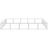 vidaXL Dog Kennel Silver Steel 269 sq ft Durable Dog Kennel