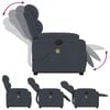 vidaXL Electric Stand Up Massage Recliner Chair Dark gray