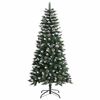 vidaXL Artificial Christmas Tree with 150 LEDs Green 47.24 in