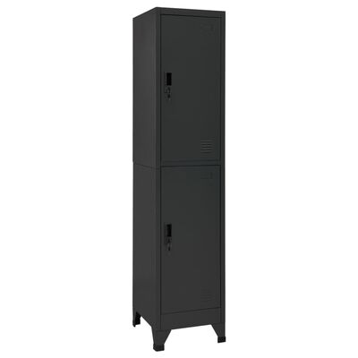 vidaXL Locker Cabinet Anthracite 15"x17.7"x70.9" Steel