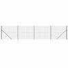vidaXL Wire Mesh Fence with Spike Anchors Anthracite 5.9x32.8'